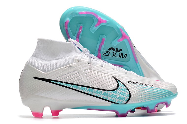 Nike Air Zoom Mercurial Superfly IX Elite FG -blanc cyan